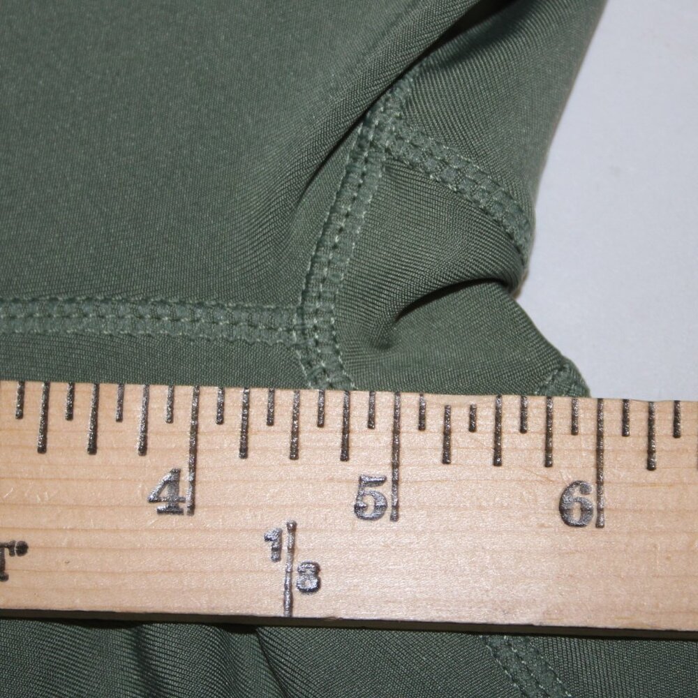 NYL AW Crop Pant Sz M x 27 Green Pull On Pockets Polyester Spandex AW Capri - Picture 16 of 16